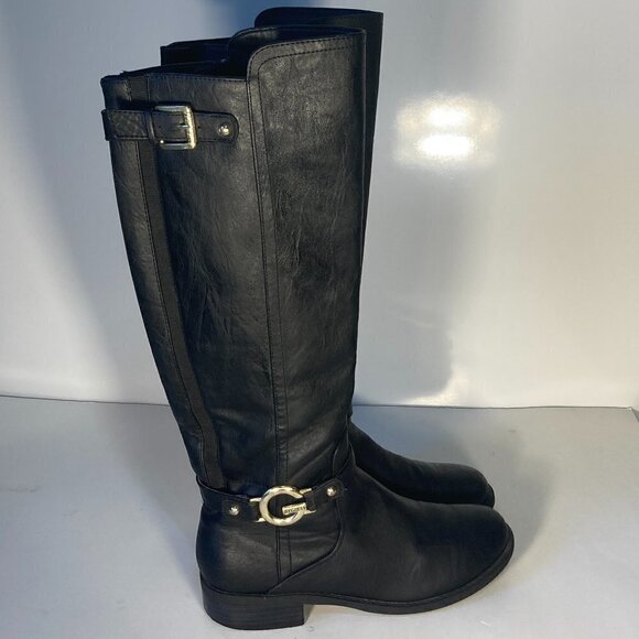 G by Guess SZ 6 Black Riding Boot Knee High Western English Countryside Staple - Picture 1 of 12